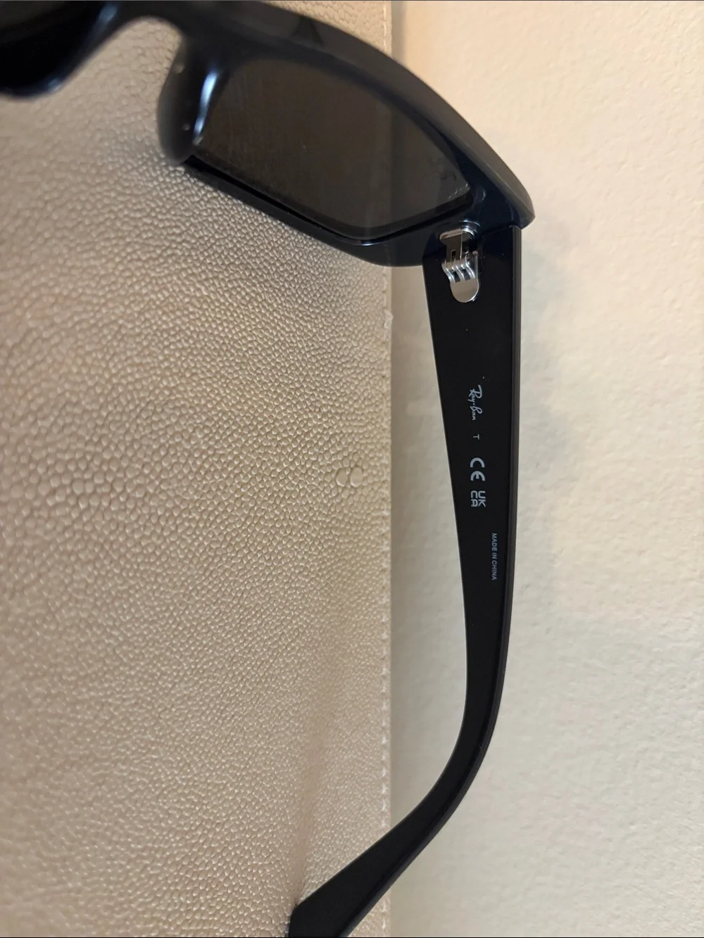 Teru Ray-Ban Black Gloss Rectangular Sunglasses